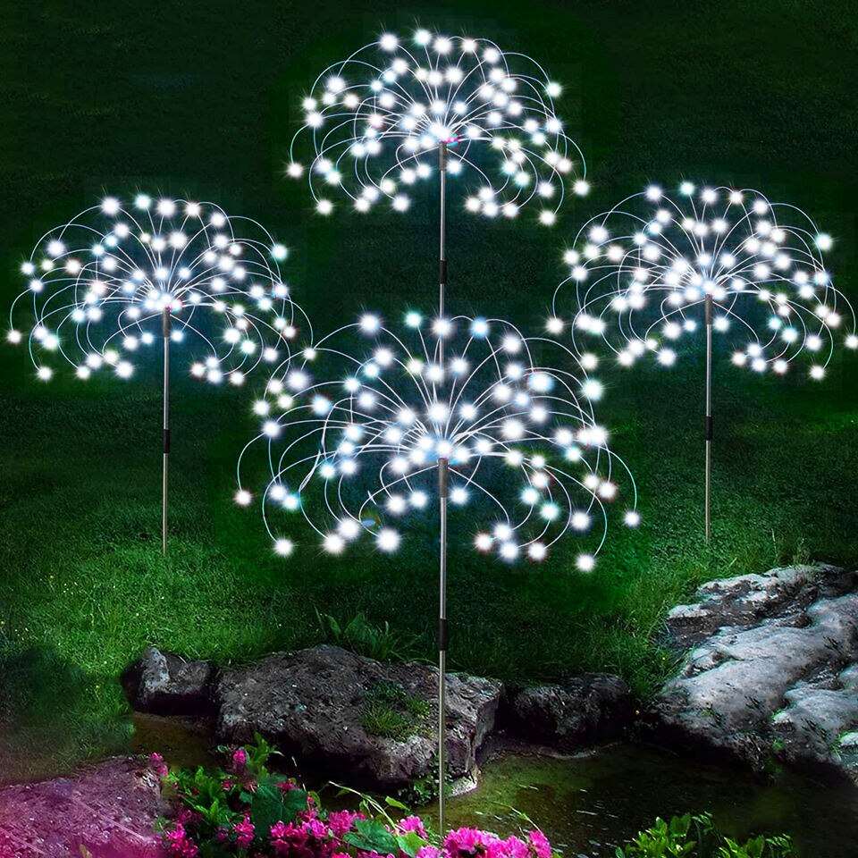 1/2/4pcs Solar Firework Fairy Light 8 Modes Outdoor Garden Decor Pathway Lights Waterproof Yard Lawn Patio Landscape Decor Light - Image 2