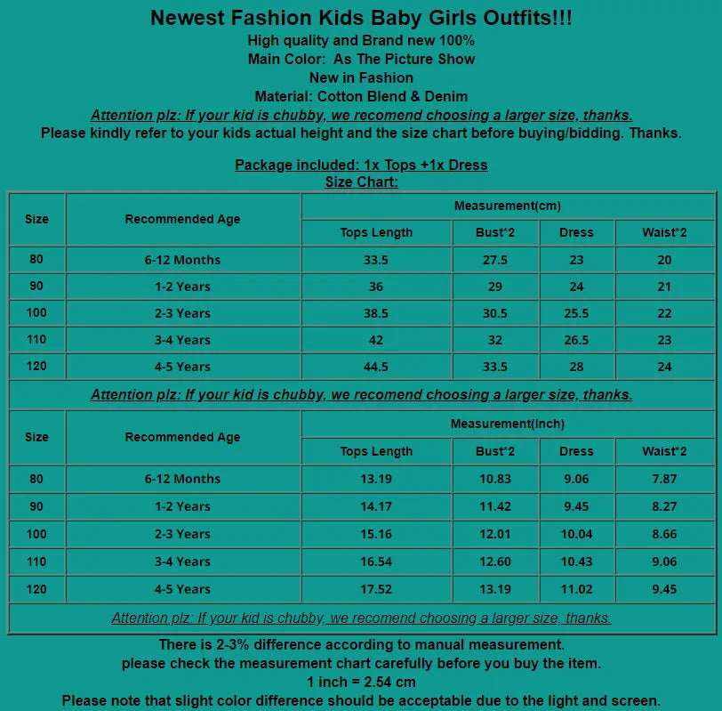 1-5 Year Kid Clothes Set Baby Girls White Long Sleeve Ruffles T Shirts +Girl Denim A-Line Skirt Kids Outfit Sets Spring Autumn - Image 6
