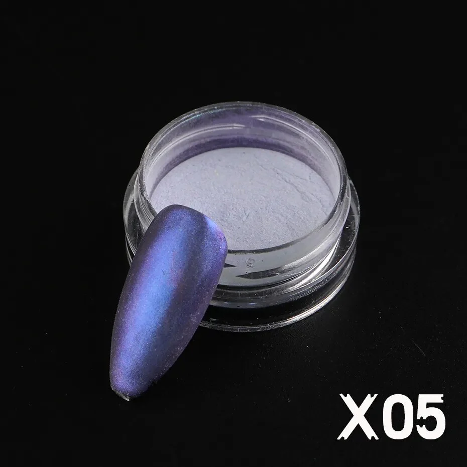 1 Box Aurora Nail Fairy Powder Pigment Pearl White Rubbing on Nail Art Glitter Dust Chrome Manicure Holographic Decorations TRX - Image 11