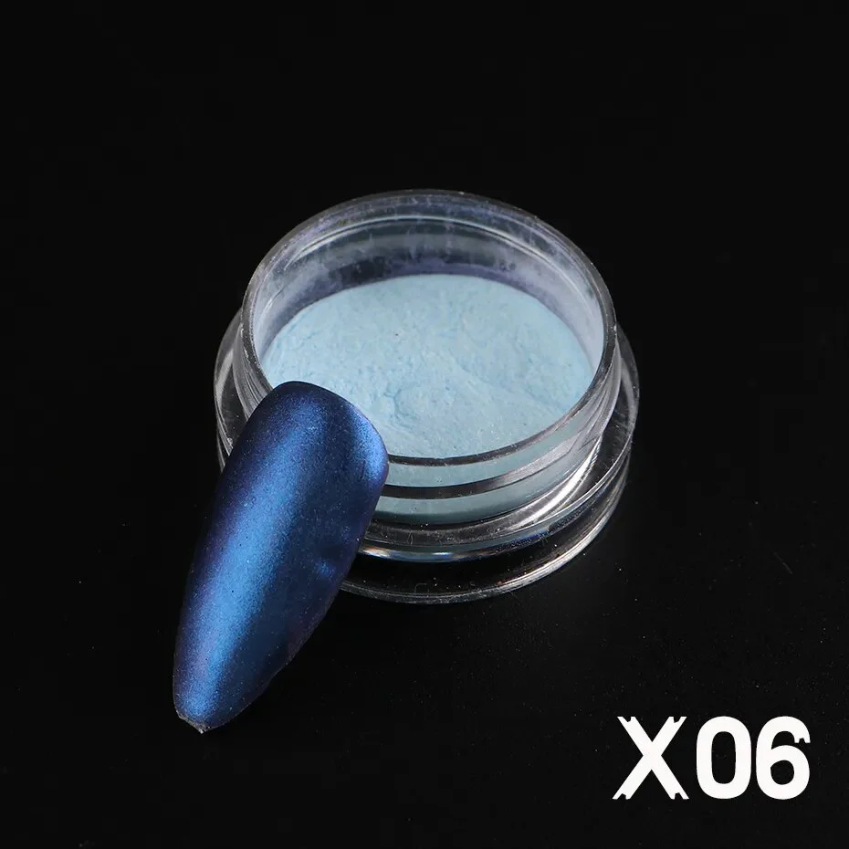 1 Box Aurora Nail Fairy Powder Pigment Pearl White Rubbing on Nail Art Glitter Dust Chrome Manicure Holographic Decorations TRX - Image 12