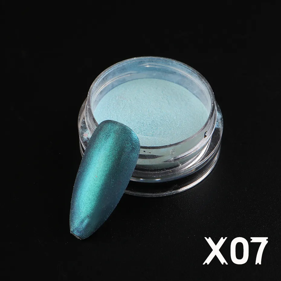 1 Box Aurora Nail Fairy Powder Pigment Pearl White Rubbing on Nail Art Glitter Dust Chrome Manicure Holographic Decorations TRX - Image 13