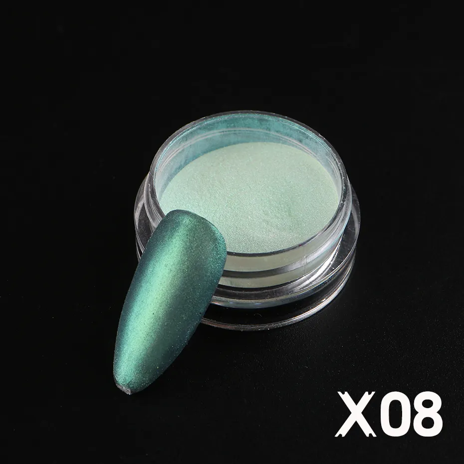 1 Box Aurora Nail Fairy Powder Pigment Pearl White Rubbing on Nail Art Glitter Dust Chrome Manicure Holographic Decorations TRX - Image 14