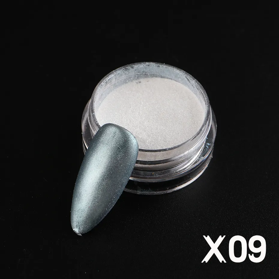 1 Box Aurora Nail Fairy Powder Pigment Pearl White Rubbing on Nail Art Glitter Dust Chrome Manicure Holographic Decorations TRX - Image 15