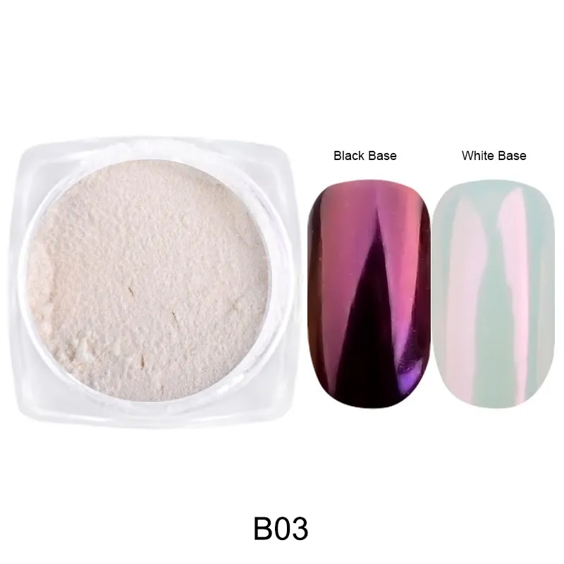 1 Box Aurora Nail Fairy Powder Pigment Pearl White Rubbing on Nail Art Glitter Dust Chrome Manicure Holographic Decorations TRX - Image 22