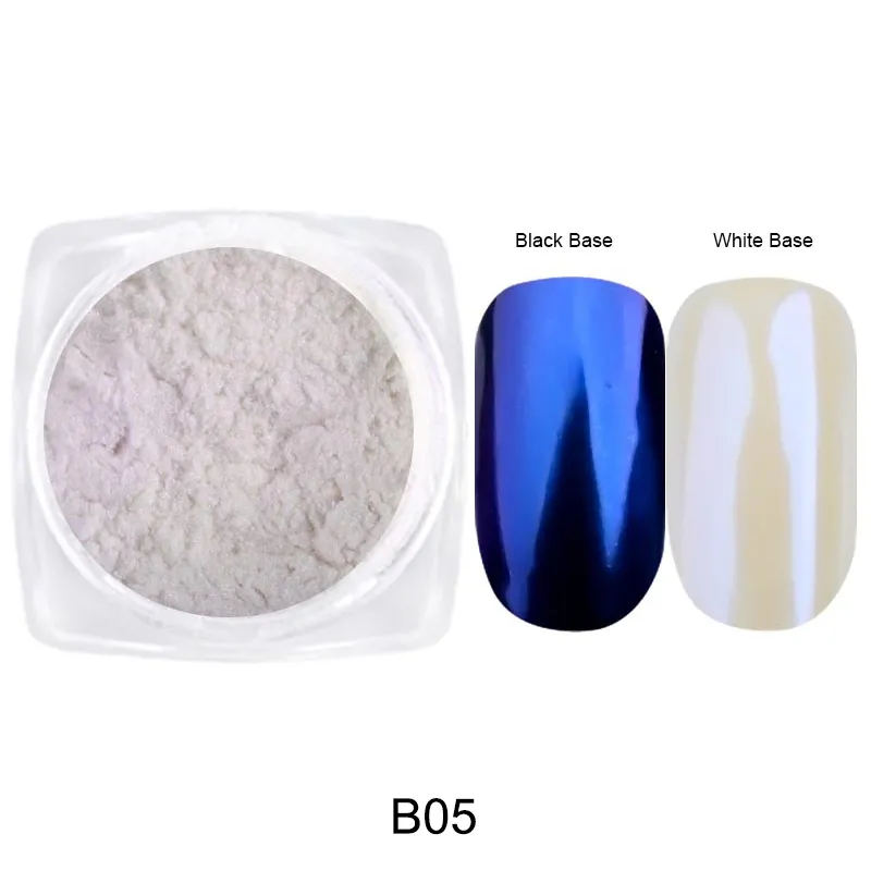 1 Box Aurora Nail Fairy Powder Pigment Pearl White Rubbing on Nail Art Glitter Dust Chrome Manicure Holographic Decorations TRX - Image 24