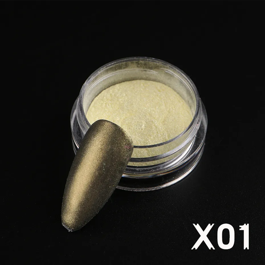 1 Box Aurora Nail Fairy Powder Pigment Pearl White Rubbing on Nail Art Glitter Dust Chrome Manicure Holographic Decorations TRX - Image 7