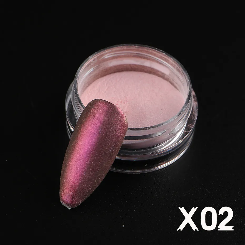 1 Box Aurora Nail Fairy Powder Pigment Pearl White Rubbing on Nail Art Glitter Dust Chrome Manicure Holographic Decorations TRX - Image 8