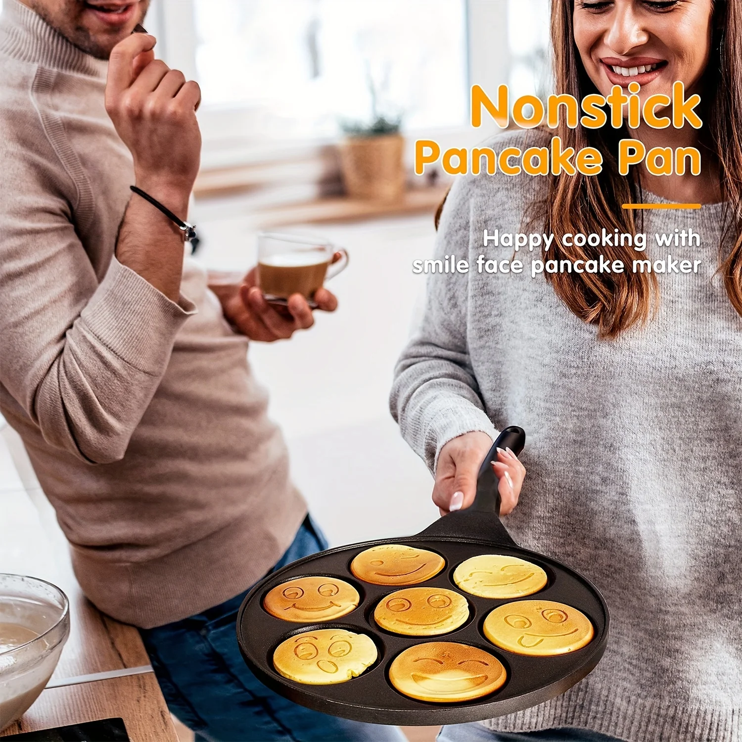 1 Pc Mini Pancake Griddle - 7-Mold Non-Stick Cooking Surface, Compact Kitchenware for Perfect Breakfast, Easy Cleaning, Space-Saving Design, Cookware, Kitchen Supplies, and Essential Kitchen Items - Image 2