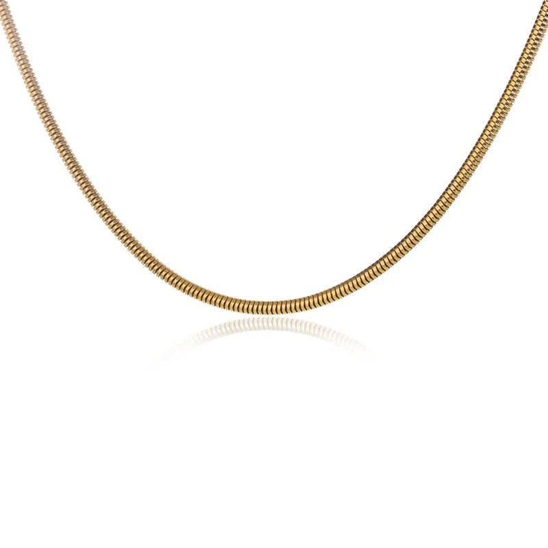 1 Piece Width 1/2/3/4mm Round Snake Chain Necklace Stainless Steel Chain Chokers - Image 3