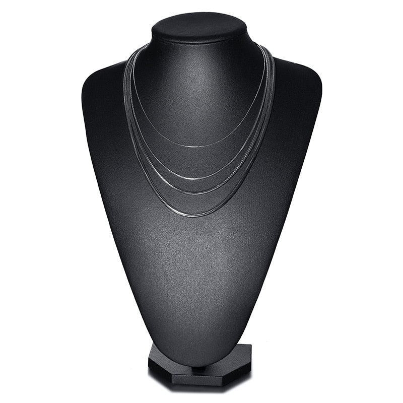 1 Piece Width 1/2/3/4mm Round Snake Chain Necklace Stainless Steel Chain Chokers - Image 7