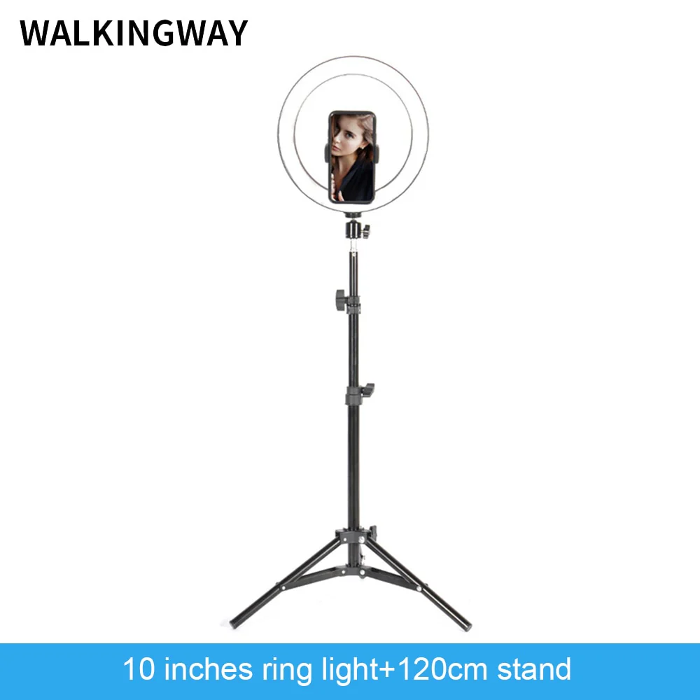 10" LED ring light 26cm Photography Lighting Dimmable Selfie RGB lamp with tripod for makeup Youtube Tiktok phone camera video - Image 7