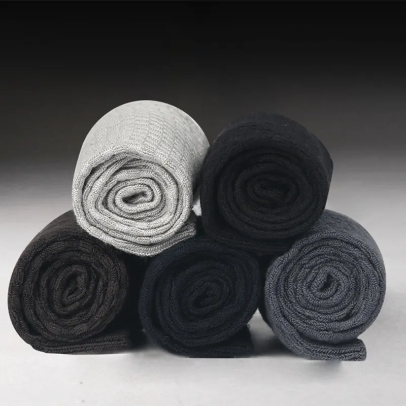 10 Pairs/Lot Men's Bamboo Fiber Socks 2023 New Compression Autumn Long Black Business Casual Man Dress Sock Gift Plus Size 42-45 - Image 5