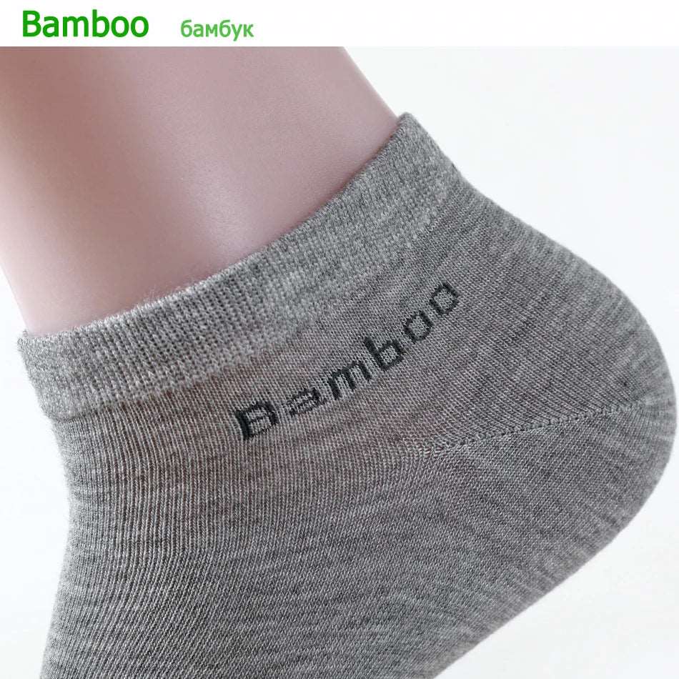 10 Pairs / Pack Men's Bamboo Fiber Socks Short High Quality New Casual Breatheable Anti-Bacterial Man Ankle Socks Men - Image 4