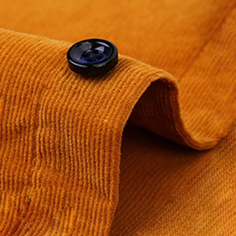 100% Cotton Men's Corduroy Shirts Long Sleeve Casual Regular Fit Business Dress Shirts  Man Comfortable Pocket Clothes 7XL 6XL - Image 6