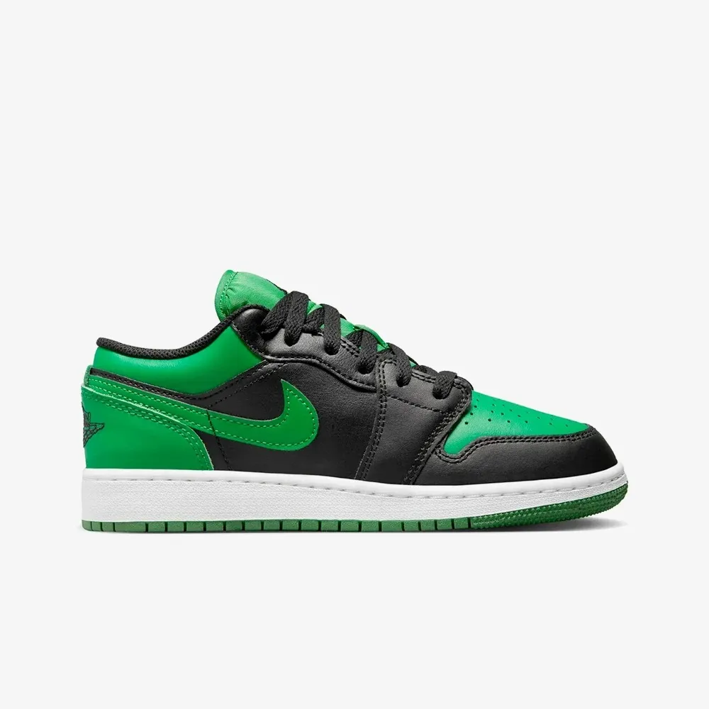 100 per cent of the original Nike Air Jordan 1 Low 'Lucky Green' (GS) Junior - women ' s daily shoes -  553560-065