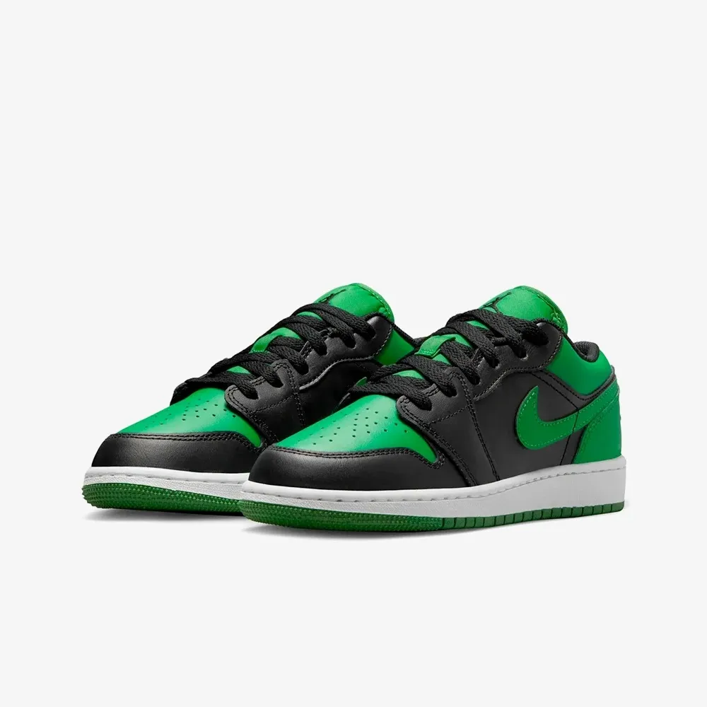 100 per cent of the original Nike Air Jordan 1 Low 'Lucky Green' (GS) Junior - women ' s daily shoes -  553560-065 - Image 3