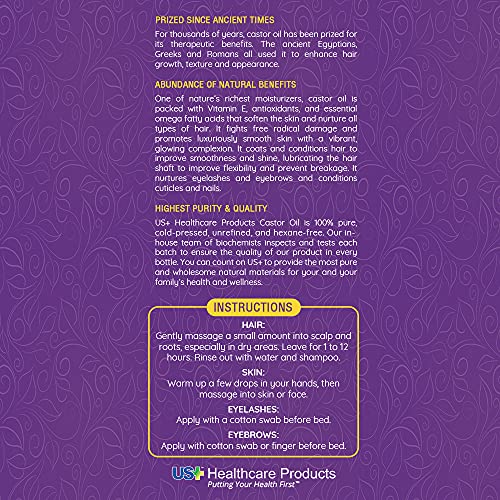 100% Pure Castor Oil - Cold-pressed, Unrefined, Hexane-free - Premium Quality - USP Grade (1 Gallon) - Image 2