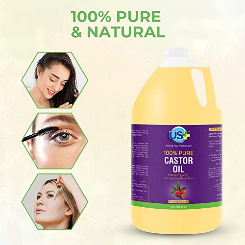 100% Pure Castor Oil - Cold-pressed, Unrefined, Hexane-free - Premium Quality - USP Grade (1 Gallon) - Image 4