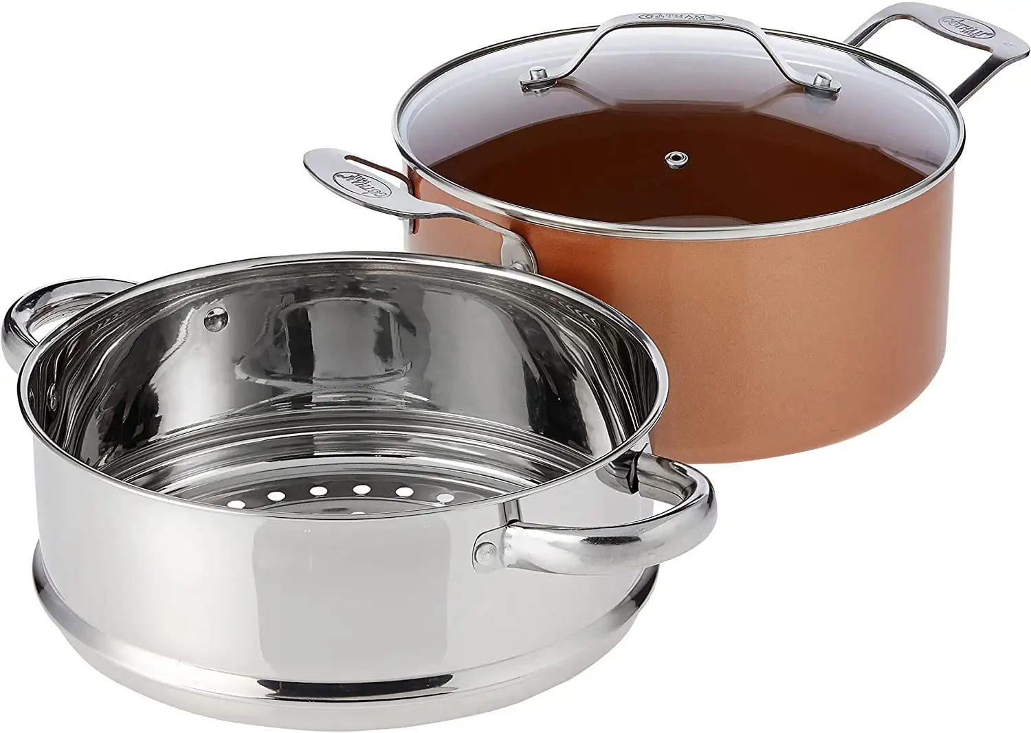 10Pc Pots and Pans Set Nonstick Cookware Set Copper - Image 4