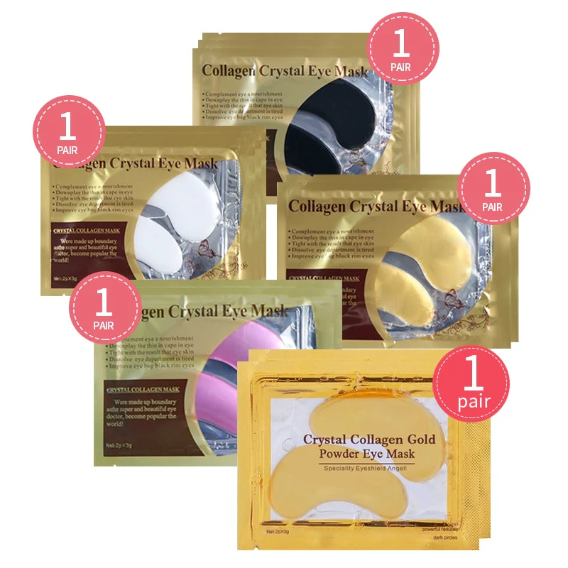 10pcs=5pair Black Collagen Eye Mask Crystal Eyelid Patch Anti Wrinkle Moisture - Image 11