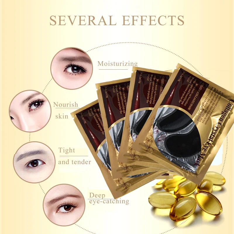 10pcs=5pair Black Collagen Eye Mask Crystal Eyelid Patch Anti Wrinkle Moisture - Image 24