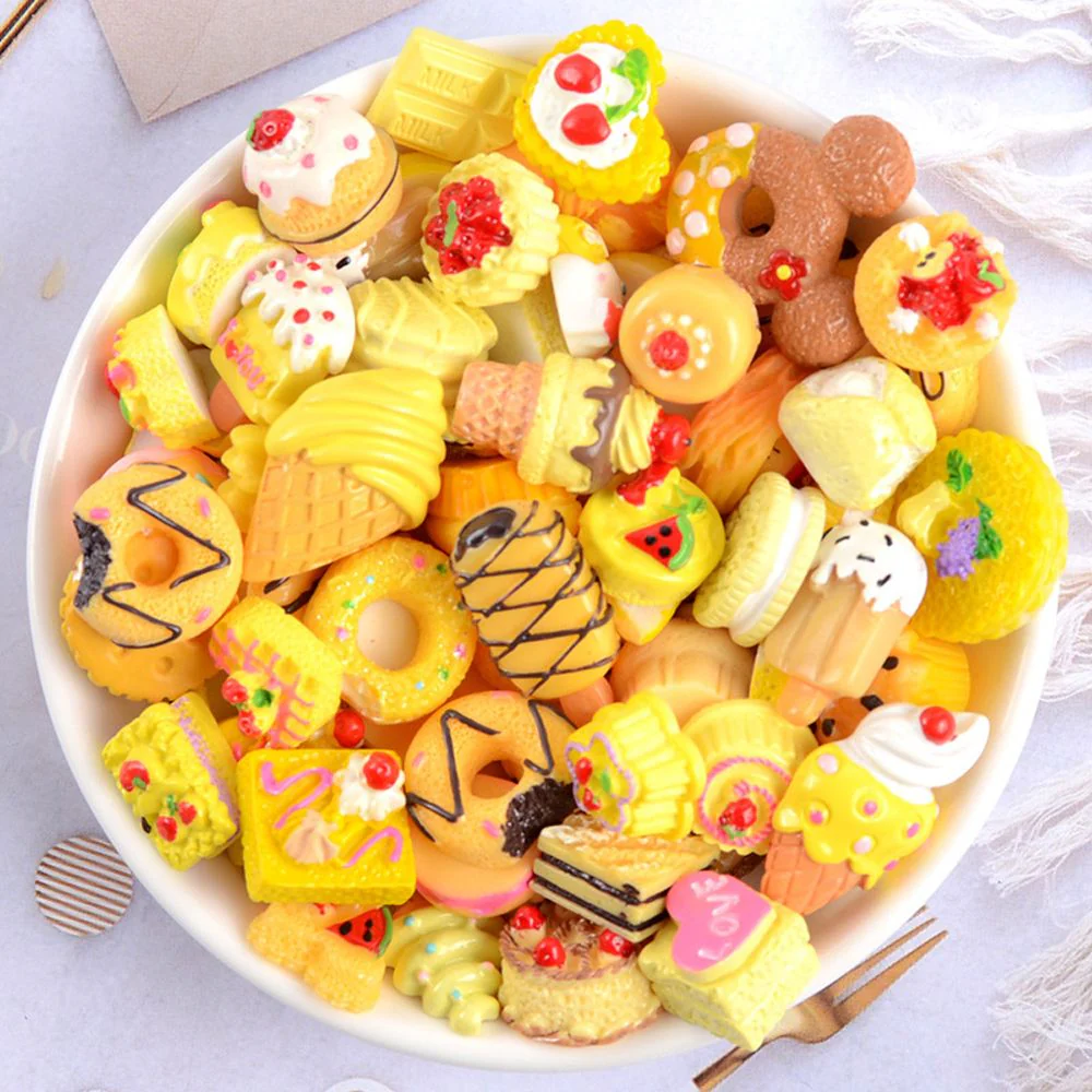 10Pcs/Bag Y2k Kawaii Nail Art Decoration DIY Nail Charms 3D Donut Ice Cream Bear Candy Lollipop Nail Figure Exquisite Nail Tools - Image 7