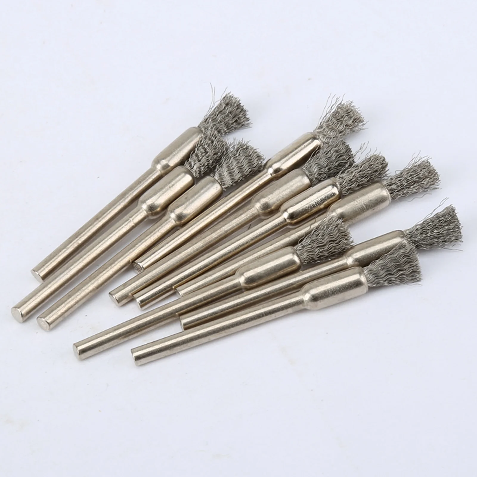 10Pcs Pencil Brushes Stainless Steel Mounted Wire Wheel Brush - Image 4