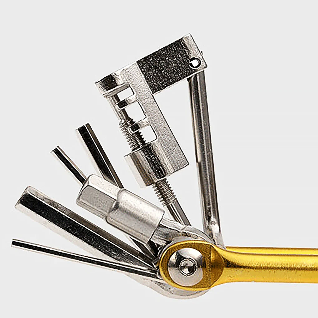 11 In 1 Vouwen Fietsband Reparatie Kits Tool Multitool Fiets Wrench Schroevendraaier Chain Cutter Fietsen Gereedschap Set Access - Image 7