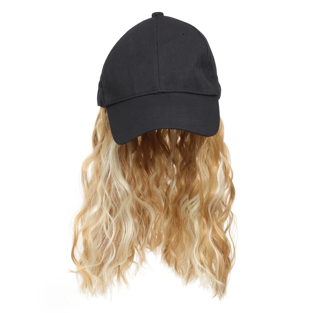 12 Inch Short Wave Baseball Cap Wig With Curly Hair Extension Synthetic Wave Wig Hat For Women Adjustable Baseball Hat Wig - Image 15