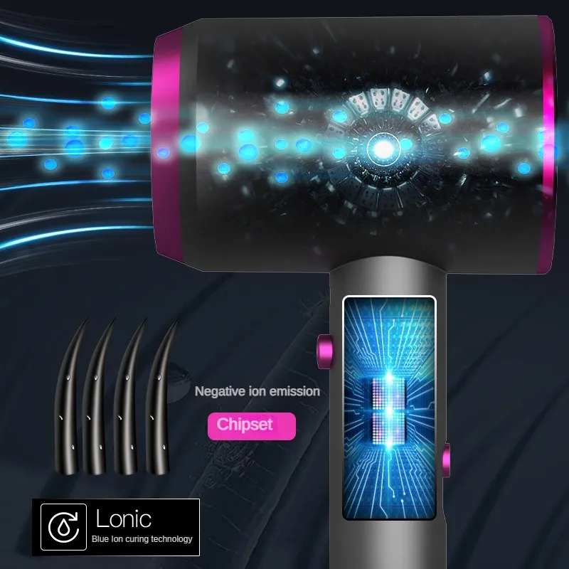 1250W Hot Cold Wind Hair Dryer DOYSON Style Hair Dryer ProfessionalBlow Dryer Suitable for Home SalonBlue Light Quick Hairdryer - Image 4