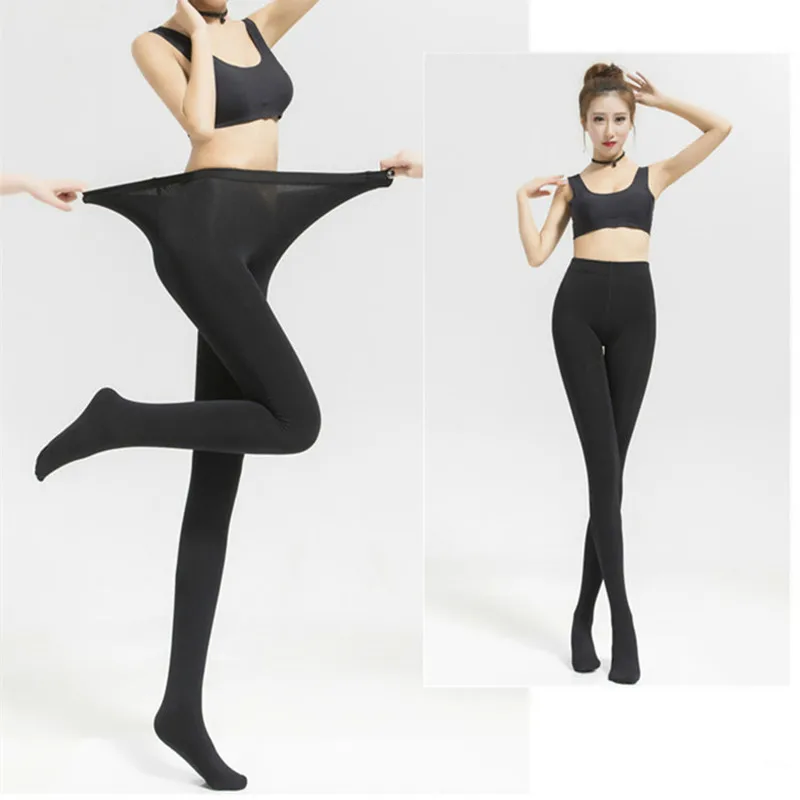 130 KG New Plus Size Sexy Women Tights Warm Winter Fleece Pantyhose 120D High Waist Female Stretchy Opaque Footed Tights - Image 7
