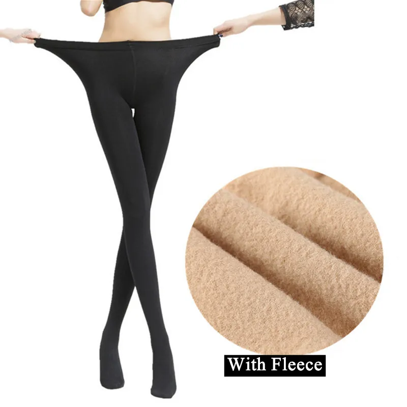 130 KG New Plus Size Sexy Women Tights Warm Winter Fleece Pantyhose 120D High Waist Female Stretchy Opaque Footed Tights - Image 8
