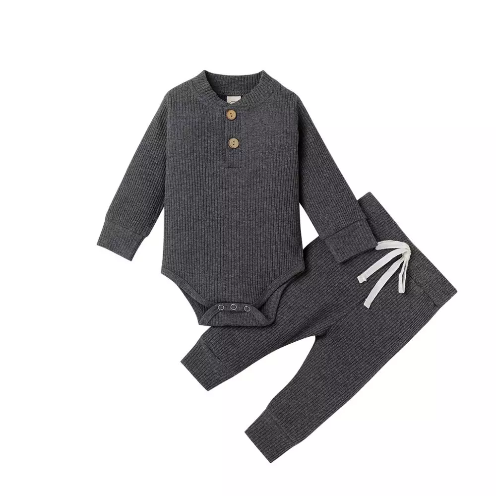16 Colors Baby Outfits Solid Sets Infant Toddler Newborn Girls Boys Autumn Winter Baby Girl Boy Long Sleeve Romper Pants 0-24M - Image 10