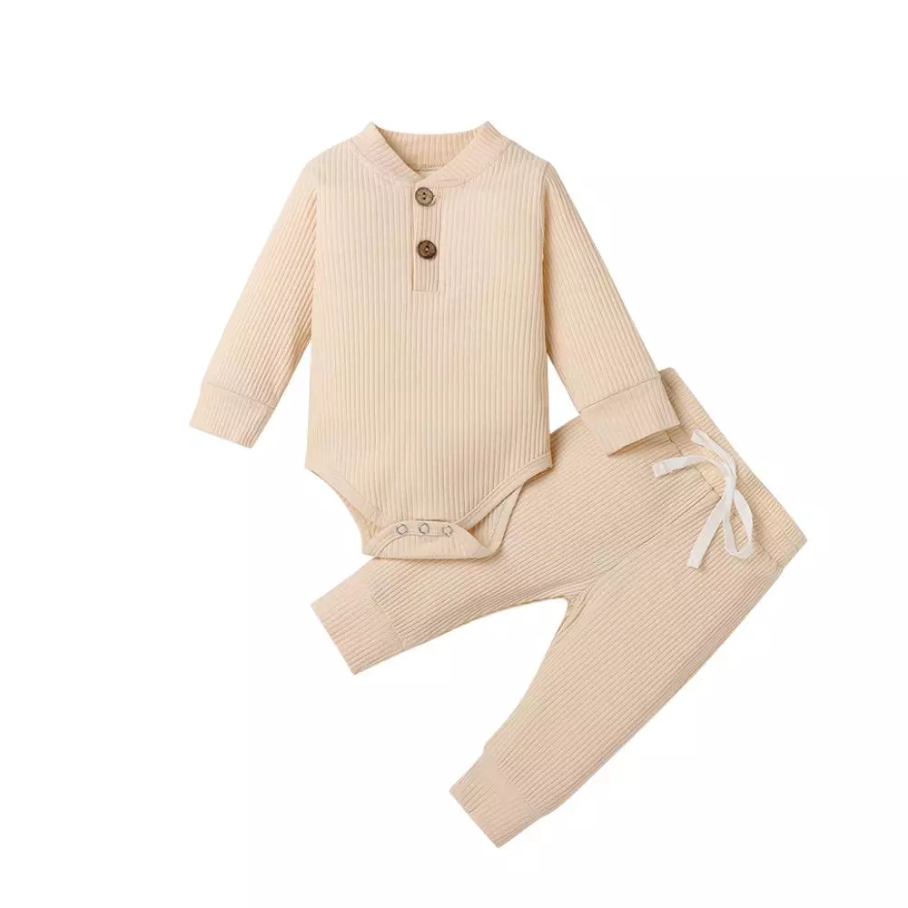 16 Colors Baby Outfits Solid Sets Infant Toddler Newborn Girls Boys Autumn Winter Baby Girl Boy Long Sleeve Romper Pants 0-24M - Image 12