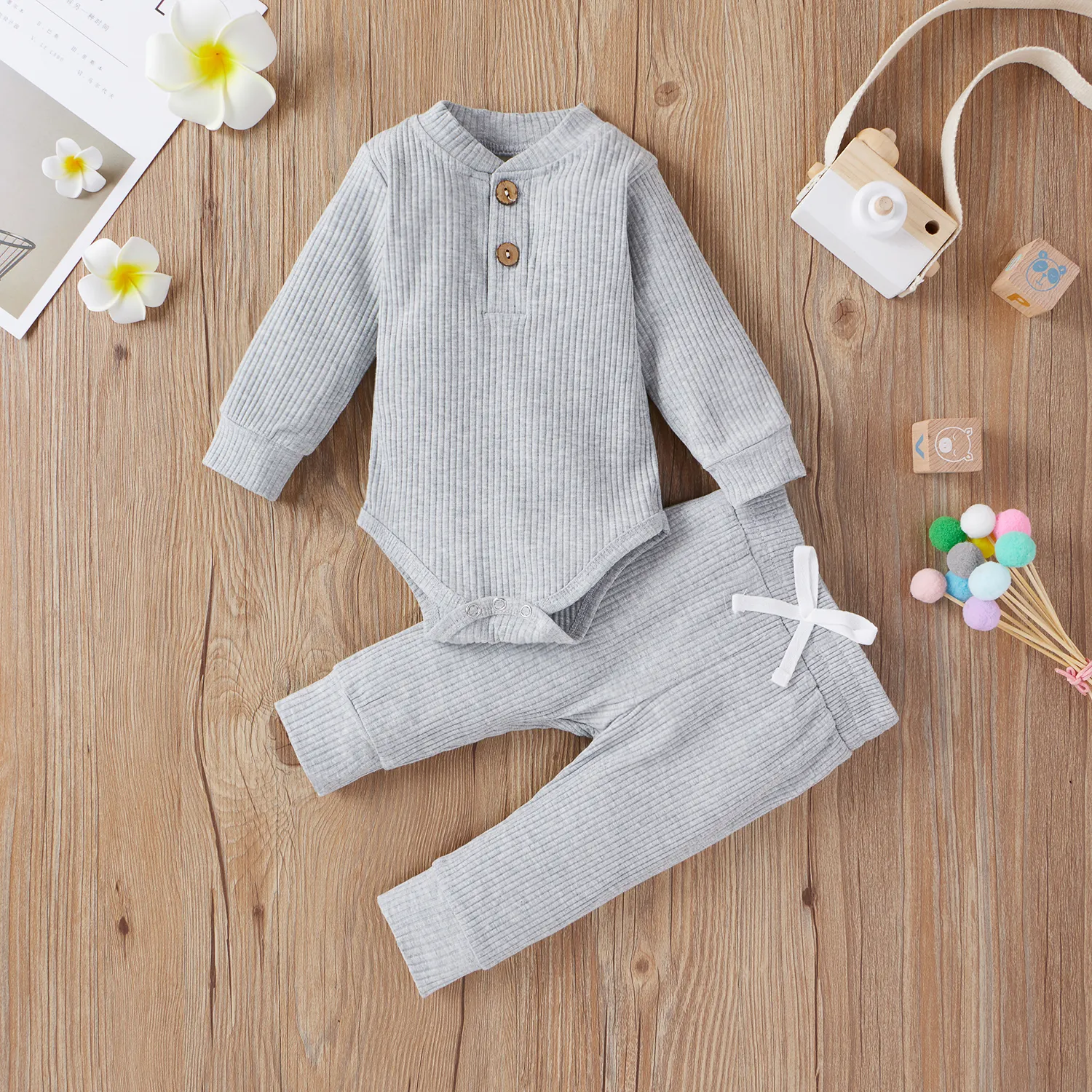 16 Colors Baby Outfits Solid Sets Infant Toddler Newborn Girls Boys Autumn Winter Baby Girl Boy Long Sleeve Romper Pants 0-24M - Image 14