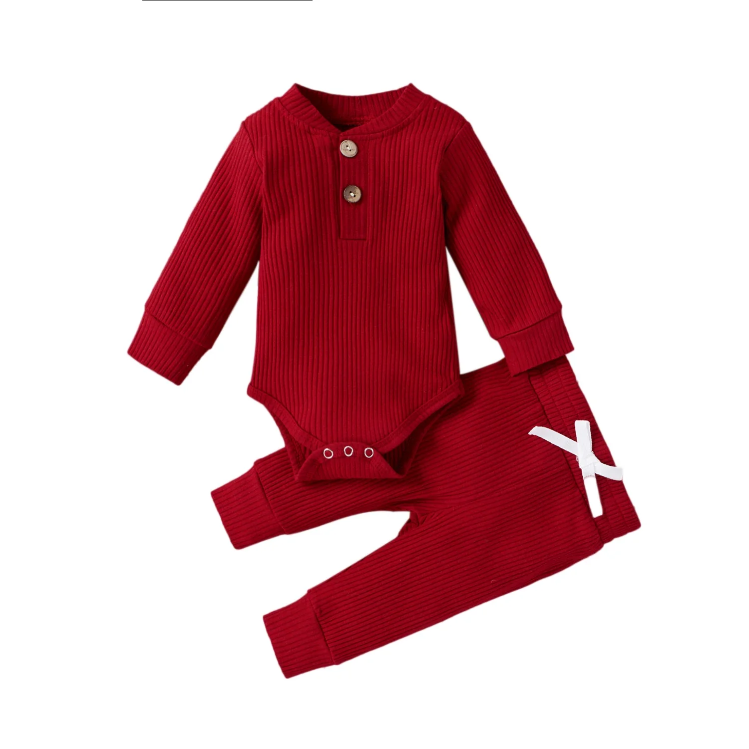 16 Colors Baby Outfits Solid Sets Infant Toddler Newborn Girls Boys Autumn Winter Baby Girl Boy Long Sleeve Romper Pants 0-24M - Image 17