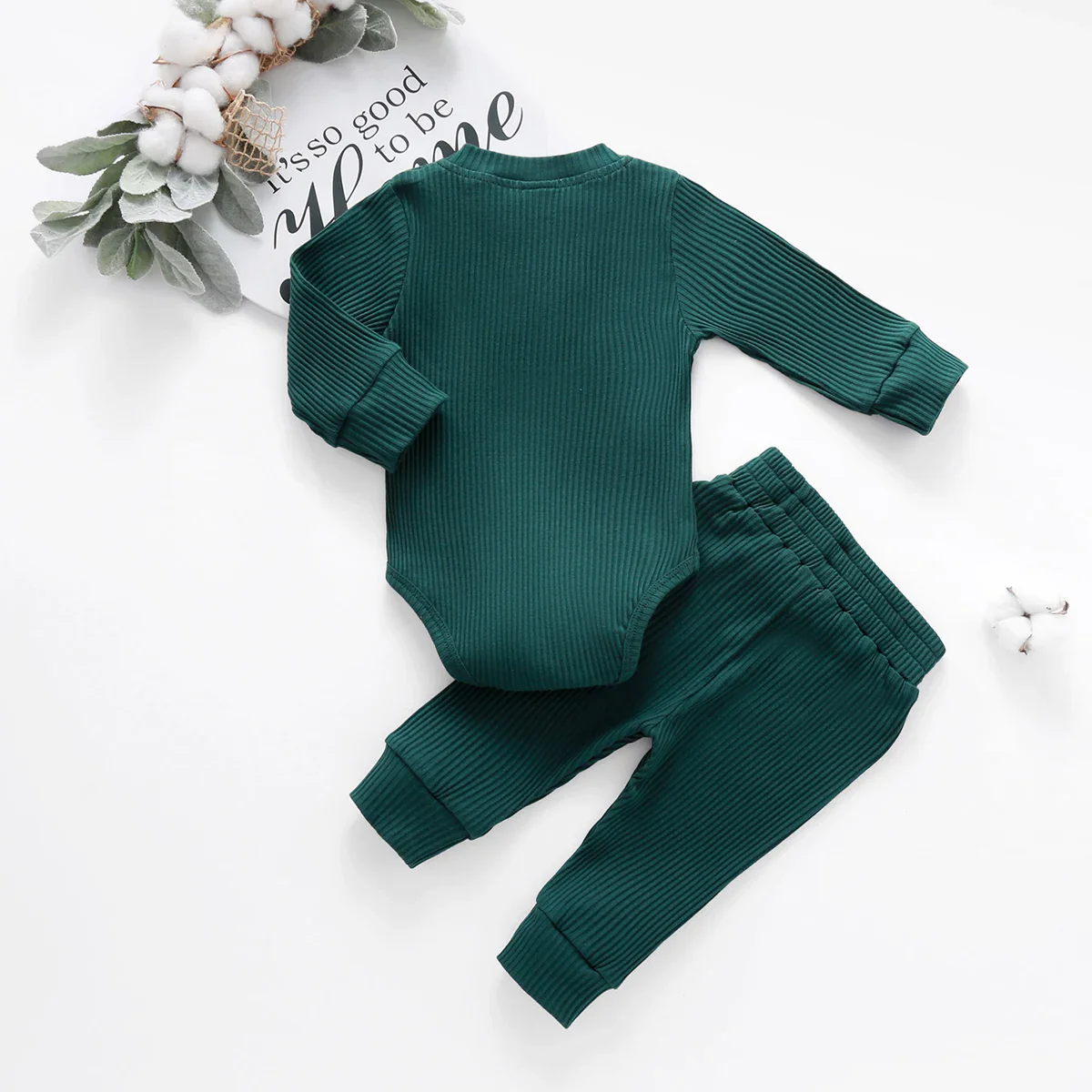16 Colors Baby Outfits Solid Sets Infant Toddler Newborn Girls Boys Autumn Winter Baby Girl Boy Long Sleeve Romper Pants 0-24M - Image 22