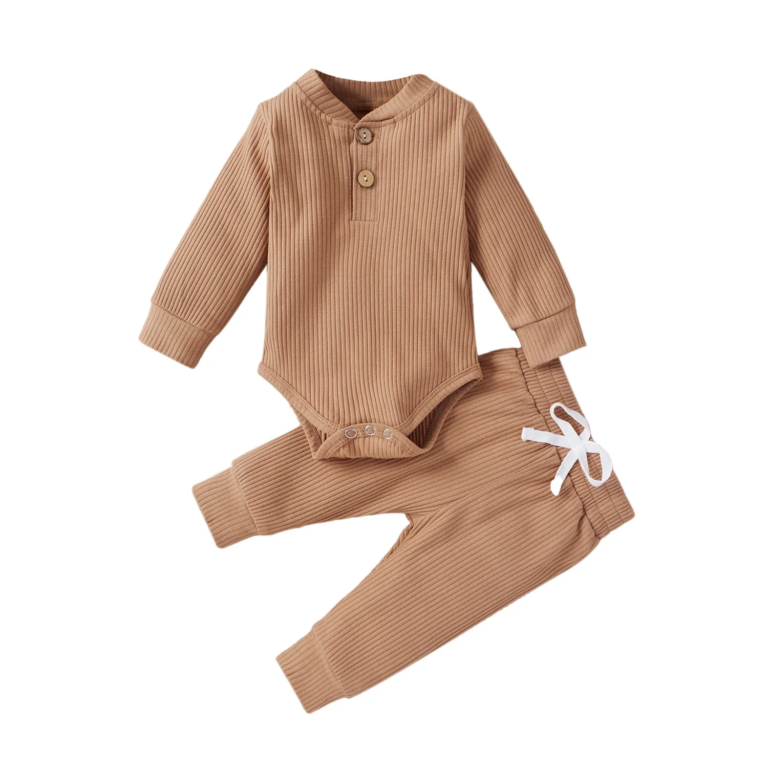 16 Colors Baby Outfits Solid Sets Infant Toddler Newborn Girls Boys Autumn Winter Baby Girl Boy Long Sleeve Romper Pants 0-24M - Image 6