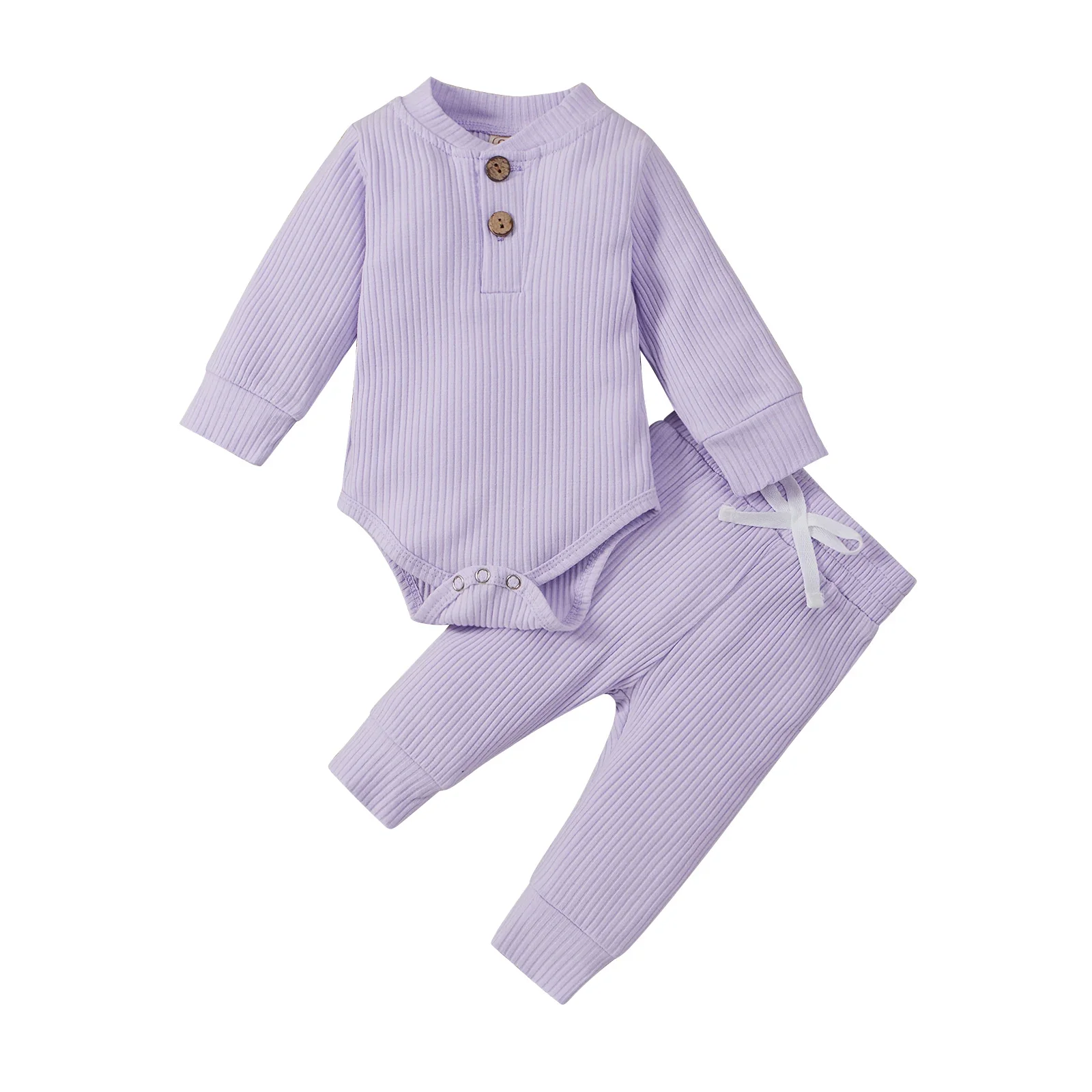 16 Colors Baby Outfits Solid Sets Infant Toddler Newborn Girls Boys Autumn Winter Baby Girl Boy Long Sleeve Romper Pants 0-24M - Image 8