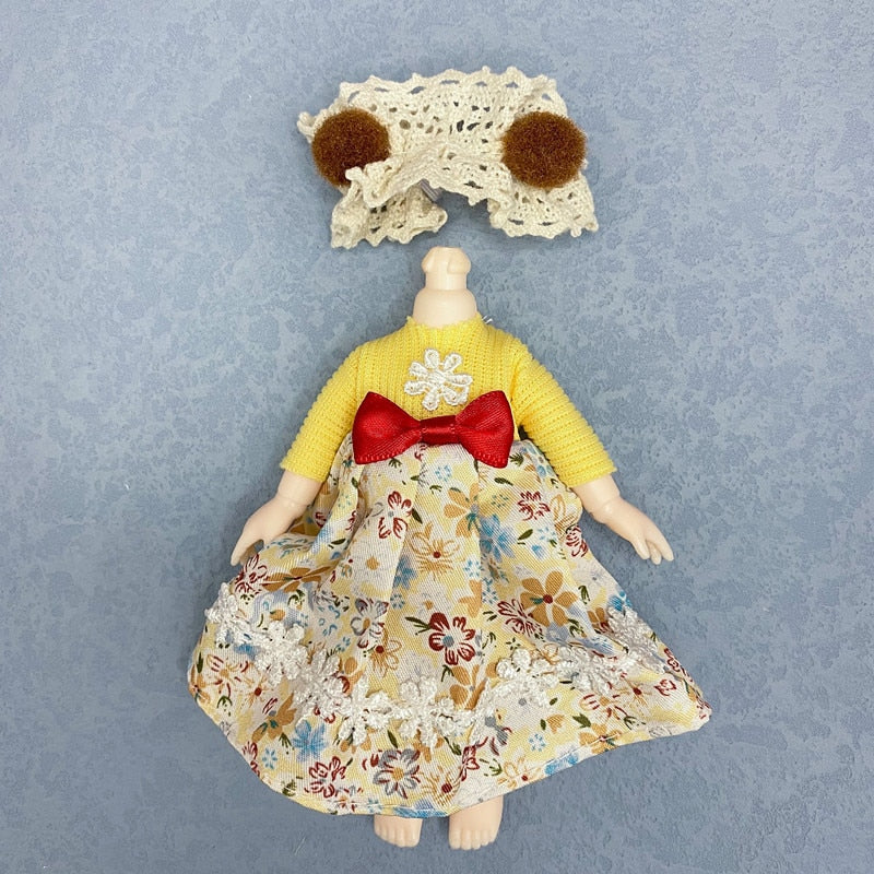 16cm Ob11 Doll Clothes 8 Points Bjd Dressup Cute Casual Suit Lolita Skirt Accessories Girl Dress Up Toys Children Birthday Gift - Image 10