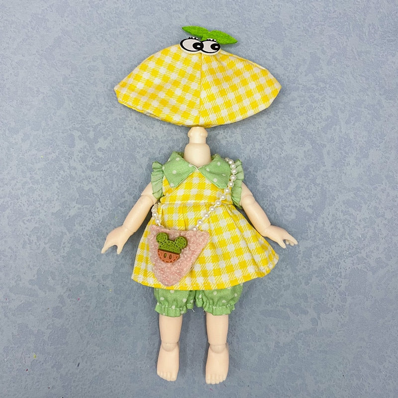 16cm Ob11 Doll Clothes 8 Points Bjd Dressup Cute Casual Suit Lolita Skirt Accessories Girl Dress Up Toys Children Birthday Gift - Image 12