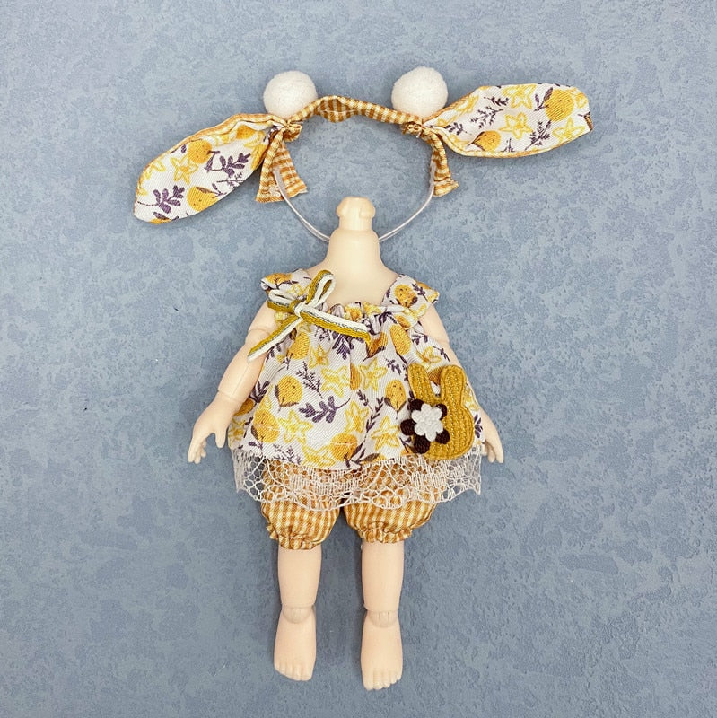 16cm Ob11 Doll Clothes 8 Points Bjd Dressup Cute Casual Suit Lolita Skirt Accessories Girl Dress Up Toys Children Birthday Gift - Image 2