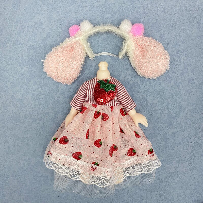 16cm Ob11 Doll Clothes 8 Points Bjd Dressup Cute Casual Suit Lolita Skirt Accessories Girl Dress Up Toys Children Birthday Gift - Image 27