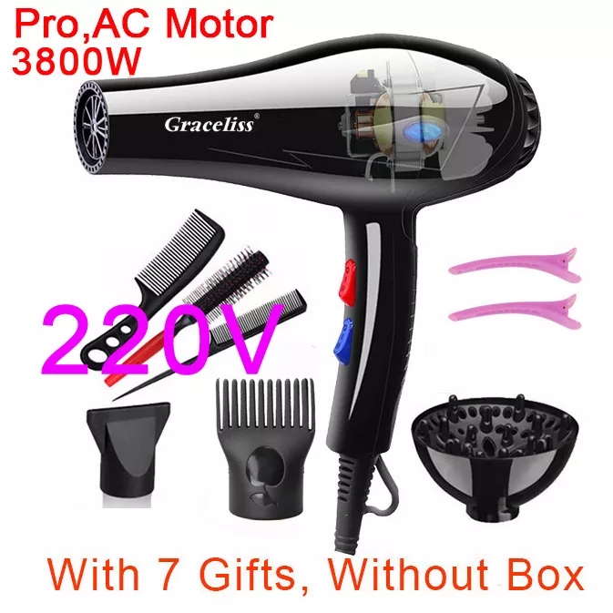 1800W 3800W 110V US  or 220V EU Plug Hot Cold Wind Professional Hair Dryer Blow dryer Hairdryer For Hair Salon for Household Use - Image 12
