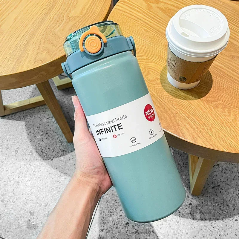 1L/1.2L Large Capacity Thermo Bottle with Straw Stainless Steel Thermal Water Bottle Keep Cold and Hot Thermos Cup Vacuum Flask - Image 9