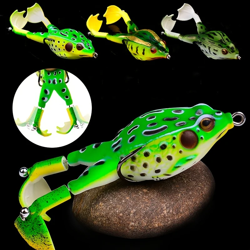 1pc ANFS Frog Leg Lure Fishing Reel - Soft Artificial Fish Bait with Multi-Color Options (Green, Brown, Black, Orange) for Bass & Panfish, Durable Plastic Design for Year-Round Fishing, Fishing Lure, Bass Fishing Lure, Realis - Image 2