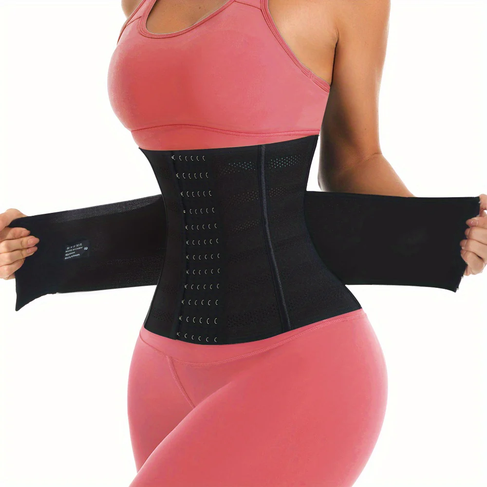 1pc Breathable Polyester Waist Cincher for Women - Medium Control Posture Improvement Shapewear with Adjustable Closure, Knit Fabric Weave, Hand Washable - 1pc - Image 22