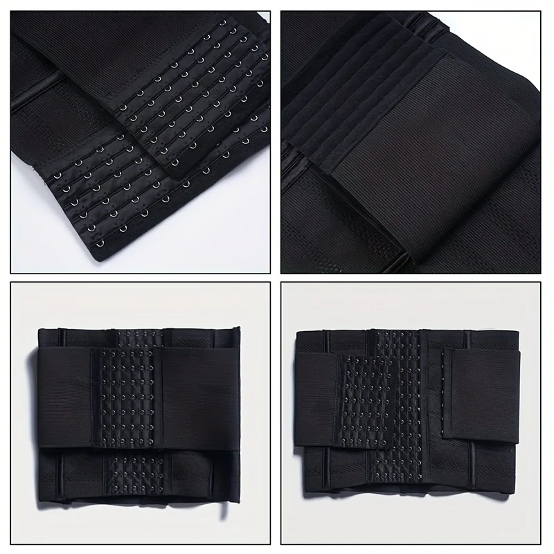 1pc Breathable Polyester Waist Cincher for Women - Medium Control Posture Improvement Shapewear with Adjustable Closure, Knit Fabric Weave, Hand Washable - 1pc - Image 4