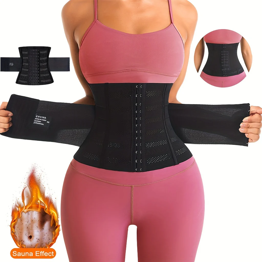 1pc Breathable Polyester Waist Cincher for Women - Medium Control Posture Improvement Shapewear with Adjustable Closure, Knit Fabric Weave, Hand Washable - 1pc - Image 8