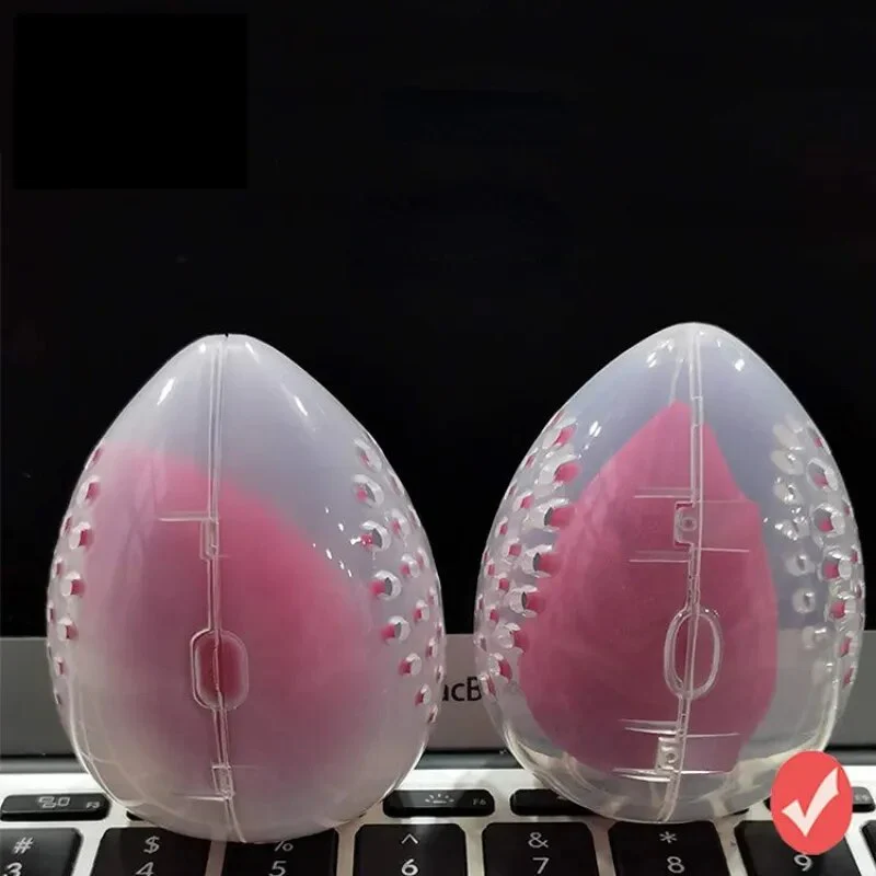 1PC Cosmetic Egg Storage Box Beauty Sponge Stand Storage Case Makeup Blender Puff Holder Empty Cosmetic Transparent Puffs Box - Image 3
